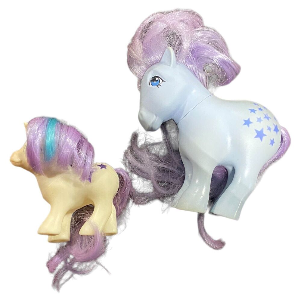 VTG Hasbro G1 My Little Pony Lot Of 2 Blue Belle & Baby Glory MLP Pastel Hair - Picture 1 of 14
